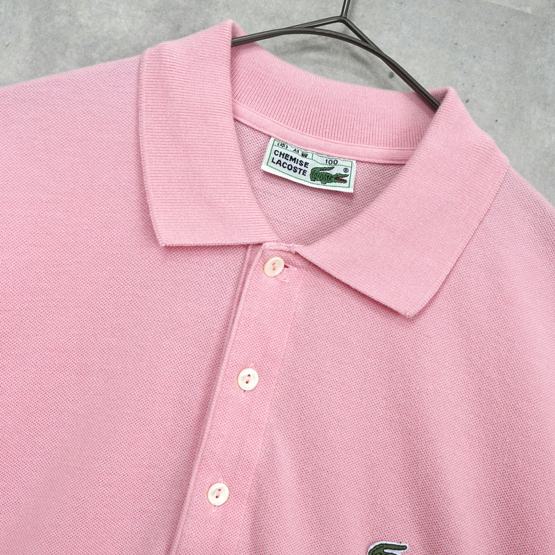 Lacoste Chemise 徽标贴片短袖 Polo 衫（浅粉色）