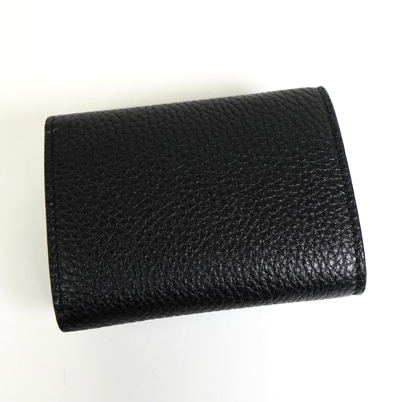 プラダ ヴィッテロダイノレザー トライアングルロゴ 三つ折り財布 ブラック ICタグ内蔵