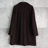 バーバリー ステンカラー カシミア アンゴラ コート ウールコート ブラウン レディース