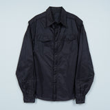 プラダ ロゴ ジップ ナイロン 長袖シャツ シャツジャケット ブラック