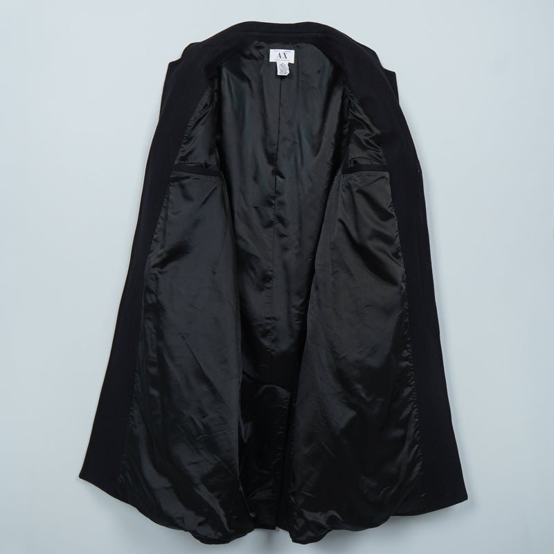 アルマーニ エクスチェンジ チェスターコート ウールコート ブラック