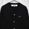 プレイ コム デ ギャルソン ハートロゴ カーディガン ブラック