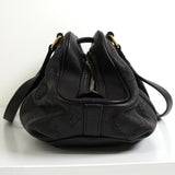 ルイ ヴィトン モノグラム マヒナ ルナーPM ショコラ ハンドバッグ ダークブラウン M97051