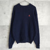 ポロ ゴルフ ラルフローレン ワンポイント ロゴ ケーブル編み ニット ネイビー