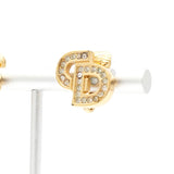 クリスチャン ディオール CDロゴ ラインストーン イヤリング GP レディース