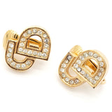 クリスチャン ディオール CDロゴ ラインストーン イヤリング GP レディース