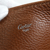 カルティエ マルチェロ レザー 2way ハンドバッグ ショルダーバッグ ブラウン