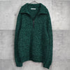 アクネ ストゥディオズ ハーフジップ ハイネック ニット グリーン