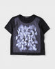 トリコ コム デ ギャルソン 2000年製 メッシュ装飾 ドッキング Tシャツ ブラック レディース