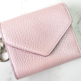 Christian Dior Diorissimo Leather Tri-fold Wallet Pink