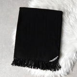 アクネ ストゥディオズ ロゴ ウール ストール マフラー ブラック