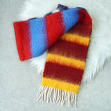 ロエベ アナグラム レザーパッチ モヘア マフラー マルチカラー