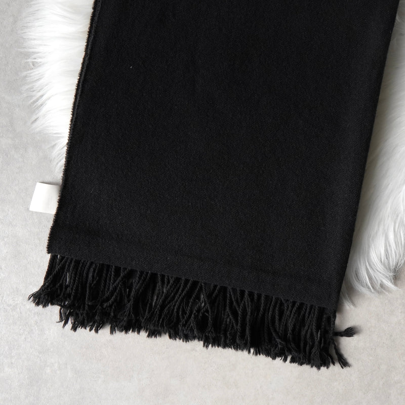 アクネ ストゥディオズ ロゴ ウール ストール マフラー ブラック