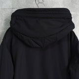 ポロ バイ ラルフローレン レザー切り替え フーデッド 中綿ジャケット コート ブラック