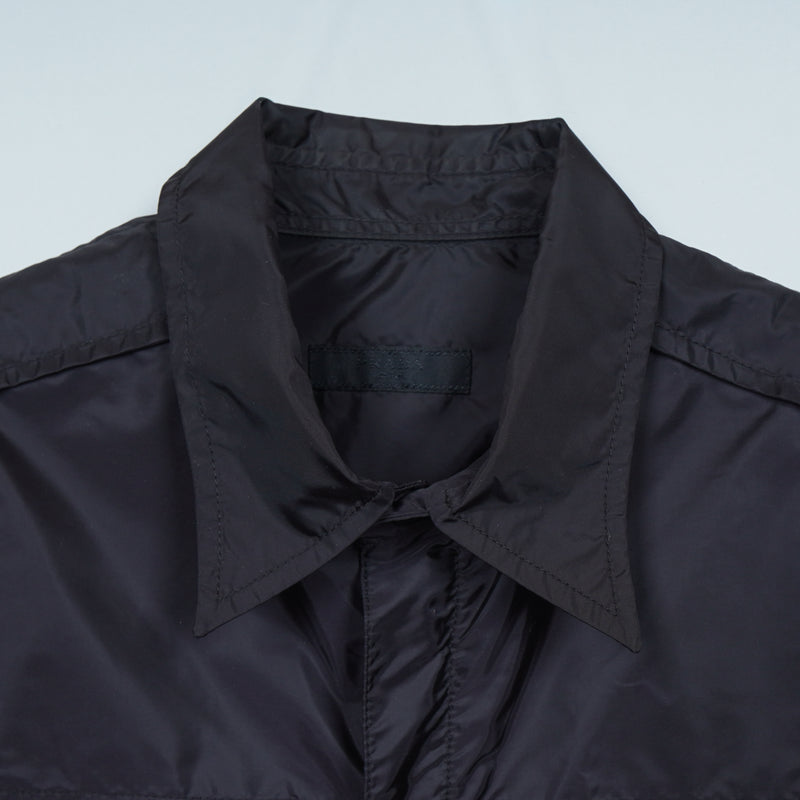 プラダ ロゴ ジップ ナイロン 長袖シャツ シャツジャケット ブラック