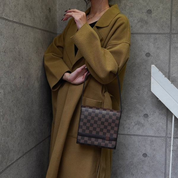 ルイ・ヴィトン ダミエ トライベッカ・ミニ レザー ハンドバッグ ワンショルダーバッグ ブラウン N51162