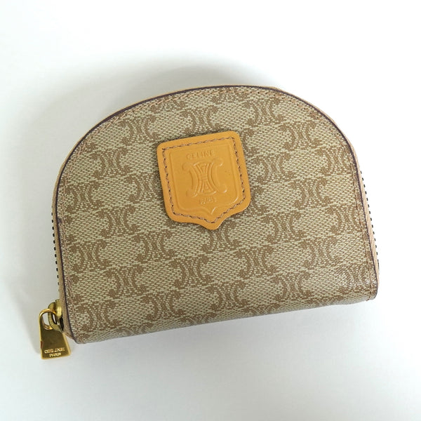 セリーヌ マカダム PVC コインケース ベージュ