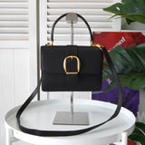 グッチ レザー ベルトデザイン 2way ハンドバッグ ショルダーバッグ ブラック 000･26･0257 - NEWSED