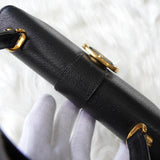 グッチ レザー ベルトデザイン 2way ハンドバッグ ショルダーバッグ ブラック 000･26･0257 - NEWSED