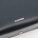 ジルサンダー ドローストリング レザー 2way 肩掛け 巾着バッグ バケットバッグ ショルダーバッグ ハンドバッグ ネイビー - NEWSED