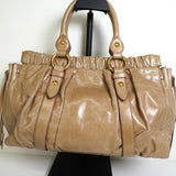 ミュウミュウ レザー 2way ハンドバッグ ショルダーバッグ ベージュ - NEWSED