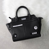 ディーゼル アイコン レザー 2way ハンドバッグ ショルダーバッグ ブラック - NEWSED