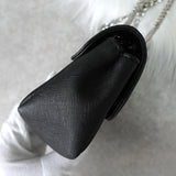 ヴィヴィアン ウエストウッド オーブ ヴィーガンレザー チェーン ミニ ショルダーバッグ 2way ポシェット シルバー ブラック - NEWSED