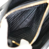 プラダ ロゴ ギャザー テスート ポコノ ナイロン 2way ハンドバッグ ショルダーバッグ ブラック - NEWSED