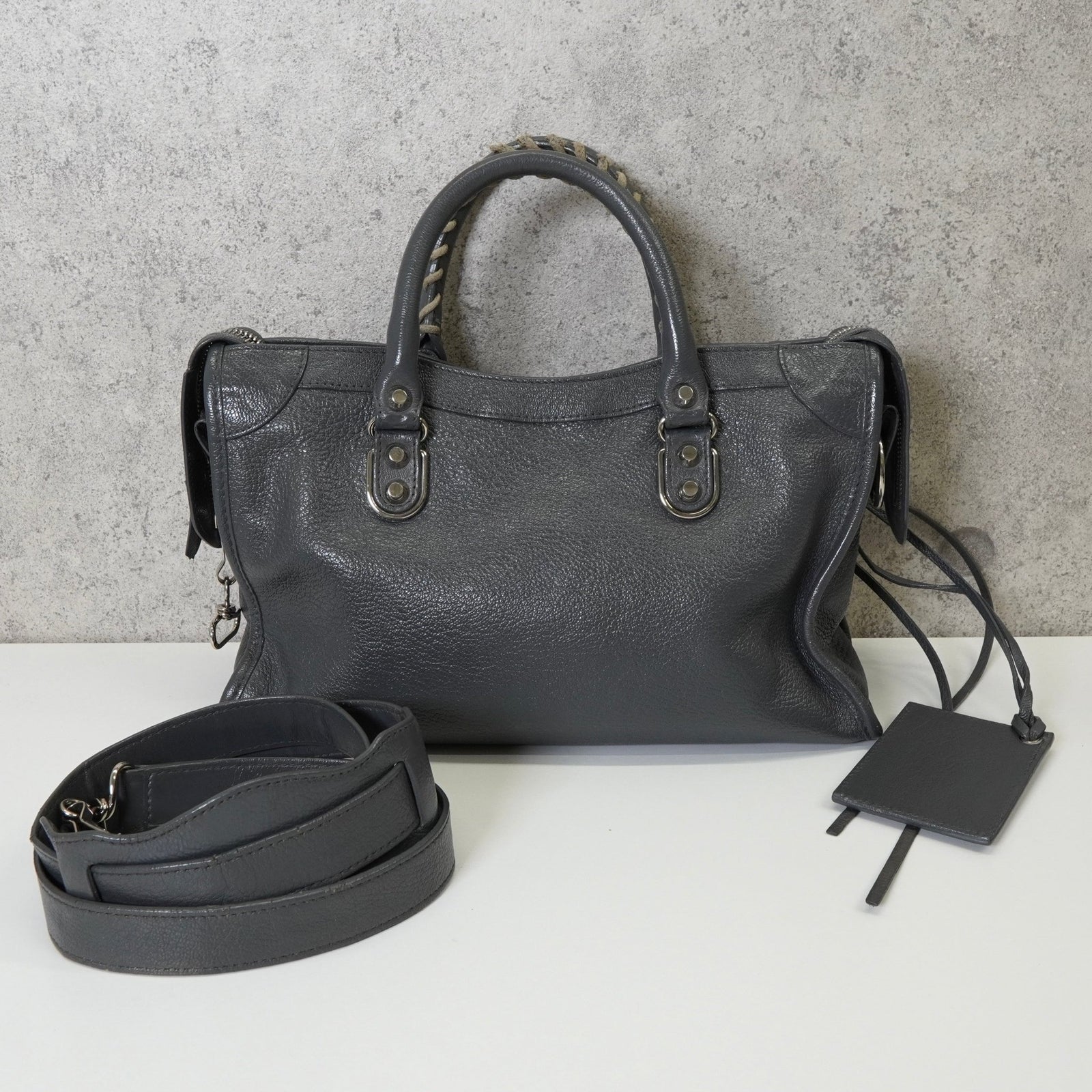 バレンシアガ クラシック メタルエッジシティ レザー 2way