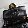 シャネル ココマーク ミニマトラッセ ターンロック ラムスキン 2way チェーン ショルダーバッグ ブラック 1番台7桁