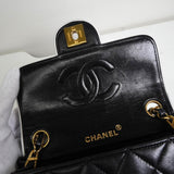 シャネル ココマーク ミニマトラッセ ターンロック ラムスキン 2way チェーン ショルダーバッグ ブラック 1番台7桁 - NEWSED