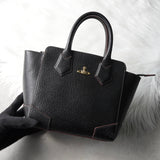 ヴィヴィアン ウエストウッド オーブ レザー 2way ハンドバッグ ショルダーバッグ ブラック - NEWSED