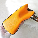 グッチ バンブー レザー 2WAY ハンドバッグ ショルダーバッグ ピンク / オレンジ - NEWSED