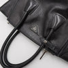 プラダ レザー 2way ハンドバッグ ショルダーバッグ  三角プレート ブラック