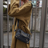 バレンシアガ ジャイアンドミニシティ レザー 2way ハンドバッグ ショルダーバッグ ブラック / グレー - NEWSED