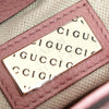 Gucci 竹节皮革两用手提包/单肩包（粉色/橙色）