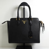 プラダ サフィアーノ レザー 2way ハンドバッグ ショルダーバッグ ブラック - NEWSED