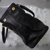 プラダ レザー 2way ハンドバッグ ショルダーバッグ ブラック - NEWSED