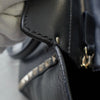 Valentino Garavani Rockstud 黑色皮革两用手提包/单肩包