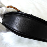 グッチ バンブー レザー 2way ハンドバッグ ショルダーバッグ ブラック - NEWSED