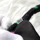 プラダ カナパ パイル 花柄 2way ハンドバッグ ショルダーバッグ ブラック - NEWSED