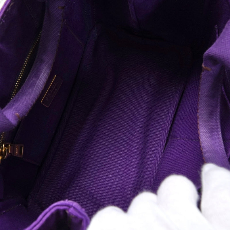 プラダ カナパ キャンバス 2way ハンドバッグ ショルダーバッグ パープル - NEWSED