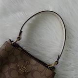 コーチ スモール タウン バケット バッグ シグネチャー 2way ショルダーバッグ ハンドバッグ ブラウン 2312 - NEWSED