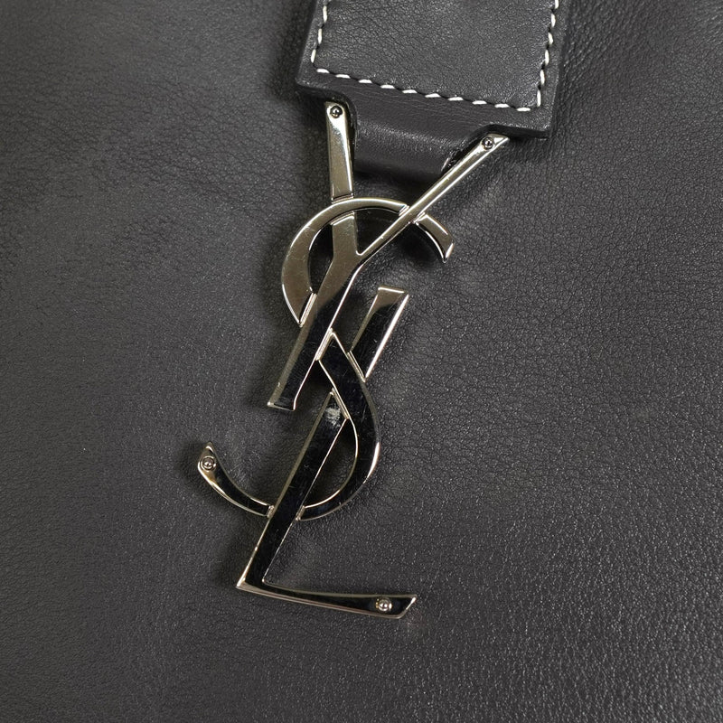 サンローラン ベイビーカバス レザー 2way ハンドバッグ ショルダーバッグ グレー - NEWSED