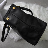 プラダ レザー 2way ハンドバッグ ショルダーバッグ ブラック - NEWSED