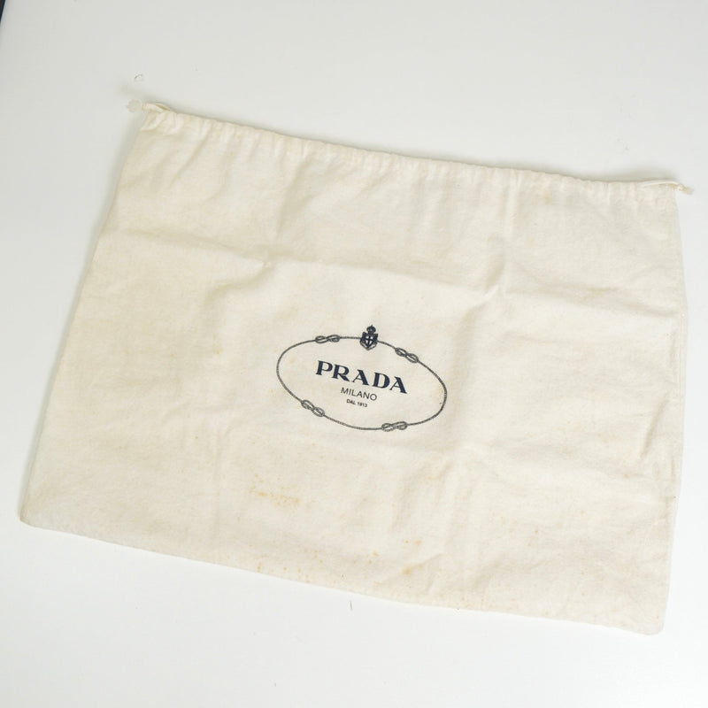 プラダ テスート ポコノ ナイロン トライアングルロゴ ギャザー 2way ハンドバッグ ショルダーバッグ ブラック - NEWSED