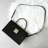 ジバンシィ ロゴ金具 レザー 2way ハンドバッグ / ショルダーバッグ ブラック - NEWSED