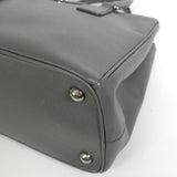 プラダ ガレリア サフィアーノレザー 2way ハンドバッグ ショルダーバッグ グレー - NEWSED