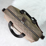 セリーヌ マカダム キャンバス / レザー 2way ボストンバッグ ベージュ / ブラウン - NEWSED