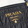 プラダ ロゴ ギャザー テスート ポコノ ナイロン 2way ハンドバッグ ショルダーバッグ ブラック